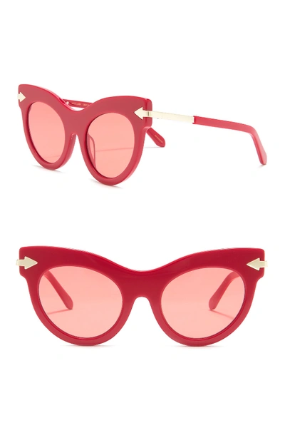 Karen Walker 52mm Miss. Lark Cat-eye Sunglasses In Red