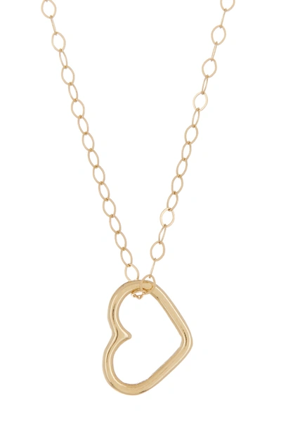 Candela 14k Yellow Gold Open Heart Pendant