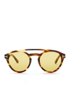 TOM FORD Clint 50mm Round Sunglasses