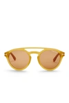 TOM FORD Clint 50mm Round Sunglasses