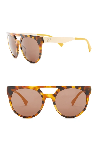 Versace 55mm Cat Eye Sunglasses In Havna Yllw