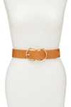 Linea Pelle Double O-ring Belt In Cognac