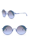 Fendi Round 53mm Sunglasses In 0pjp-gb