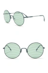 Fendi Round 53mm Sunglasses In 01ed-xr