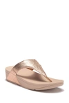 Fitflop Lulu Superglitz Thong Sandal In Rose Gold
