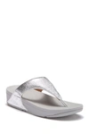 Fitflop Lulu Superglitz Thong Sandal In Silver
