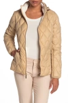 Michael Michael Kors Lightweight Diamond Quilted Jacket In Khaki