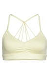 Alo Yoga Sunny Strappy Yoga Bra In Citrine Glossy