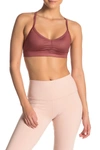 Alo Yoga Sunny Strappy Yoga Bra In Earth Glossy