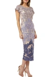 Js Collections Soutache Lace Midi Dress In Taupeplum