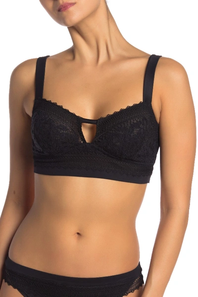 Free People Annabelle Lace Cutout Bralette In Black