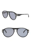 G-star Raw 54mm Thin Fabiak Aviator Sunglasses In Black
