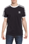 Adidas Originals 3-stripes T-shirt In Black
