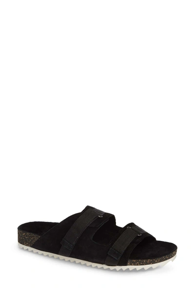 Shoe The Bear Shore Leather Slide Sandal In Black