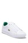 Lacoste Hydez Leather Sneaker In White/green