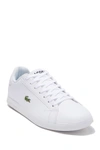 Lacoste Graduate Leather Sneaker In White/white