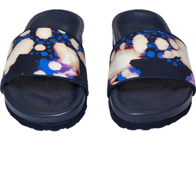Vilebrequin Women Beach Sandals Watercolor W's Slide In Blue
