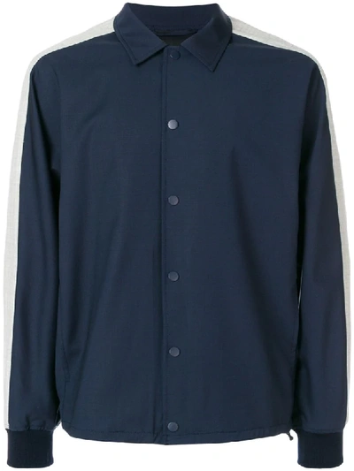 3.1 Phillip Lim Tuxedo-stripe Coach Jacket In Blue