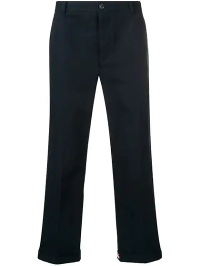 Thom Browne Cavalary Twill Chino Pant Navy In Blue