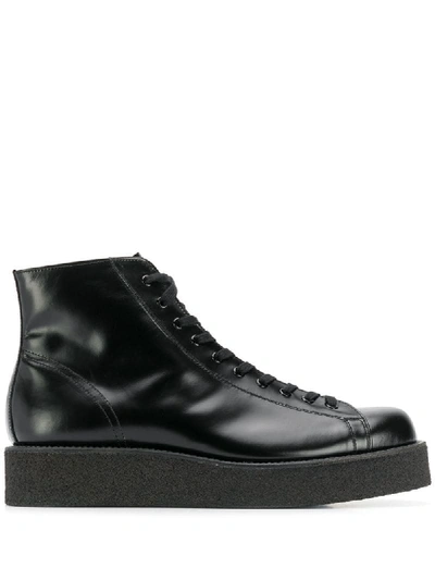 Yohji Yamamoto Lace-up Ankle Boots - Black