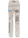 FILLES À PAPA SLOGAN PRINT TRACK PANTS