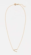JENNIFER ZEUNER JEWELRY Mini Wishbone Necklace,ZEUNR40045
