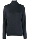 BRUNELLO CUCINELLI BRUNELLO CUCINELLI TURTLE NECK JUMPER - 蓝色