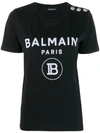 BALMAIN BALMAIN LOGO PRINT T-SHIRT - 黑色