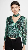 ALICE AND OLIVIA LUBA CROP TOP