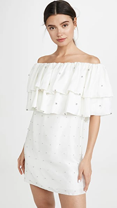 Azeeza Aurora Off The Shoulder Mini In White