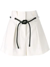 3.1 Phillip Lim White Tailored Pleated Shorts