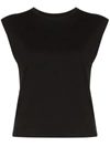 Frame Le High Rise Muscle Tee Noir In Black