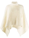 JACQUEMUS TURTLENECK KNITTED PONCHO