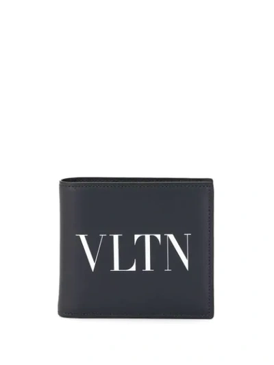 Valentino Garavani Vltn Bifold Wallet In Blue