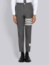 Thom Browne Snap Front Elastic Waist Track Trouser In Grey