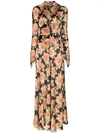 PACO RABANNE PACO RABANNE FLORAL PRINT FLARED DRESS - 多色