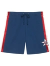 GUCCI COTTON JERSEY SHORTS WITH GG STAR