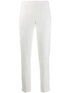 P.a.r.o.s.h Contrast-fabric Cropped Trousers In White