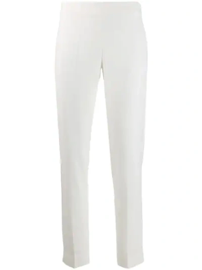 P.a.r.o.s.h Contrast-fabric Cropped Trousers In White