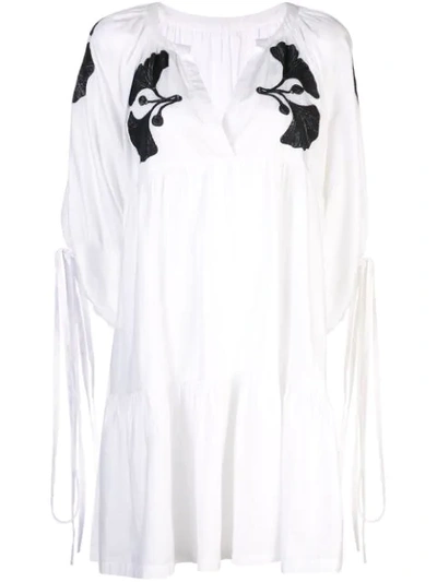Cynthia Rowley 'penelope' Kleid Mit Stickerei In White