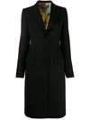 Dolce & Gabbana Fitted-waist Single-breasted Coat In Black