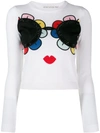 ALICE AND OLIVIA FLOWER DETAIL TOP
