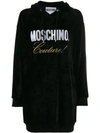 MOSCHINO LOGO PRINT HOODIE DRESS