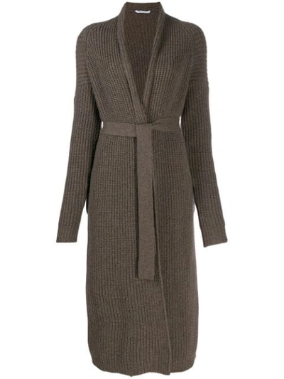 Agnona Brown Cashmere Cardigan