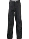 Jil Sander Blue Jeans With Belt Loops And Logo Patch On The Rear In Denim Man In Blue