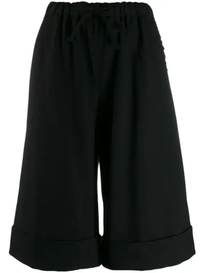 Simone Rocha Cropped Wide-leg Trousers - 黑色 In Black