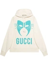 Gucci Manifesto Oversize Hoodie In White