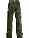 OFF-WHITE CAMOUFLAGE CARGO TROUSERS