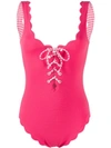 MARYSIA LACE-UP ONE-PIECE SWIMSUIT