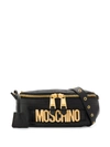 MOSCHINO MOSCHINO LOGO LEATHER BELT BAG - 黑色